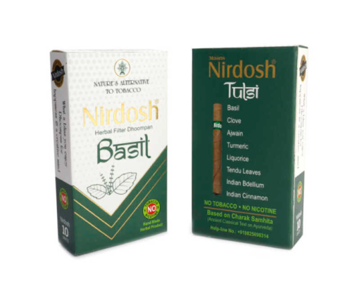 Сигареты с фильтром c базиликом (Nirdosh Herbal Filter Dhoompan Basil) 10шт
